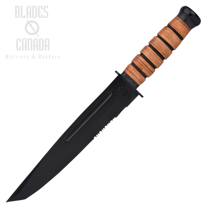 UC USMC Tanto Fixed Blade Knife, 14" O/A, with Leather Sheath, UC3476